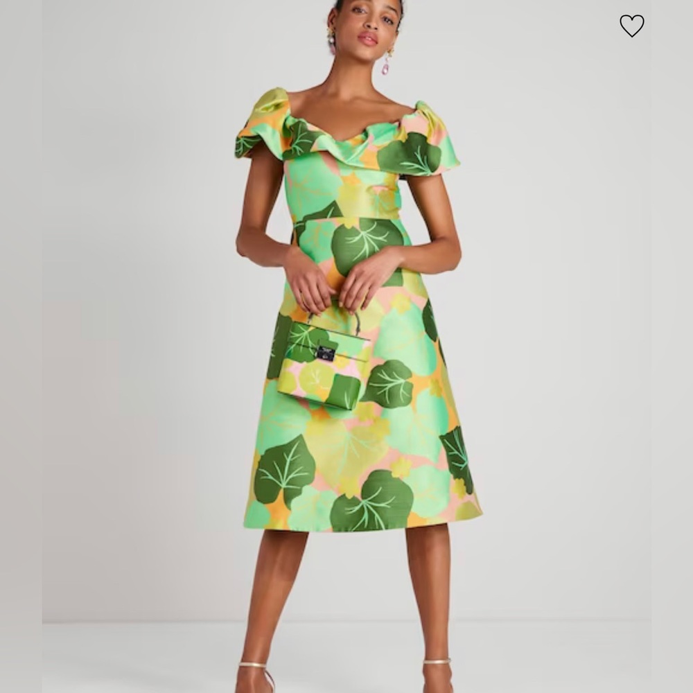 Kate Spade New York Cucumber Floral Flounce Dress